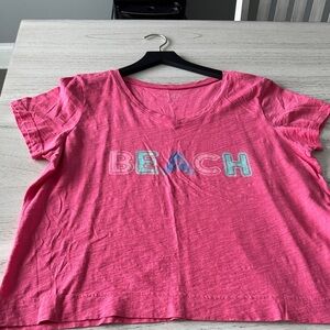 Vibrant Pink Graphic Tee for Women